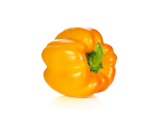 orange paprika (pepper) isolated on a white background