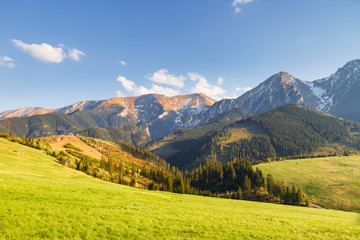 View of the Belianske Tatra Mountains, Slovakia