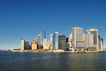 Fototapeta na wymiar Manhattan on a sunny day.