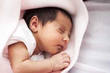 Babygirl newborn sleeping