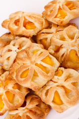 puff pastry with peach