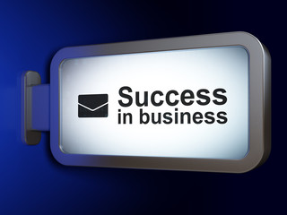 Finance concept: Success In business and Email on billboard background