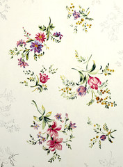 floral hand made design - 104366916