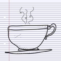 Simple doodle of a cup of tea