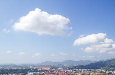 Obraz premium city view from the top hill of Phuket,Thailand