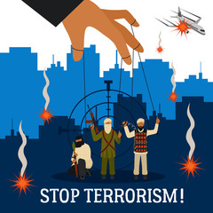 Stop Terrorism Illustration