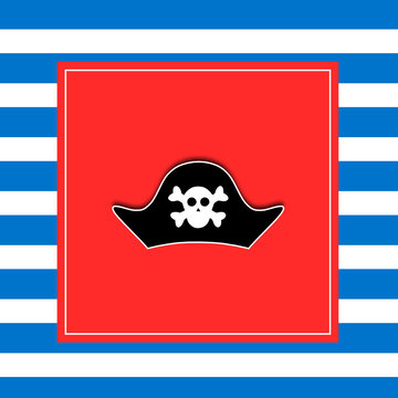 Tarjeta pirata vintage 