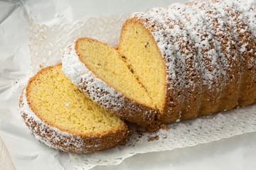 Dolce Varese, made with corn flour and ground almonds, from Varese, Lombardy, Italy