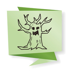 tree monster doodle