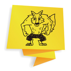 Werewolf doodle