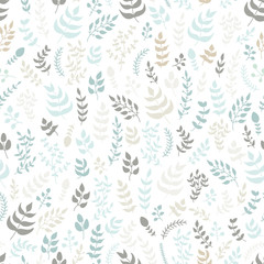 Vector seamless hand drawn floral pattern. - 104372377