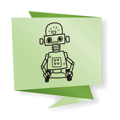 Obraz premium robot doodle