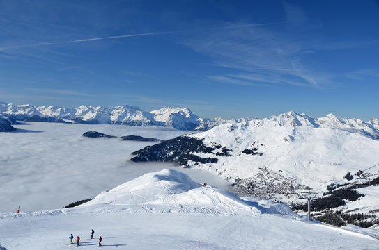 skiing in Switzerland