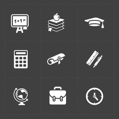 Modern flat social icons set