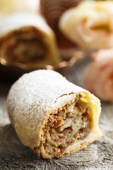 Strudel with nuts and rose water