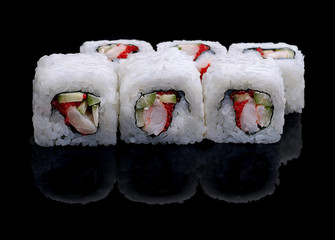 sushi, rolls