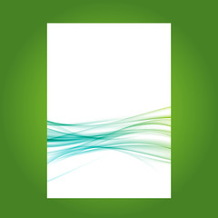 Obraz premium Blue swoosh lines folder design layout