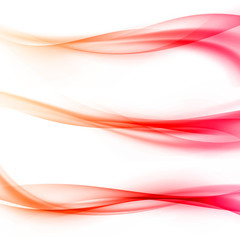 Abstract smooth red swoosh web wave set