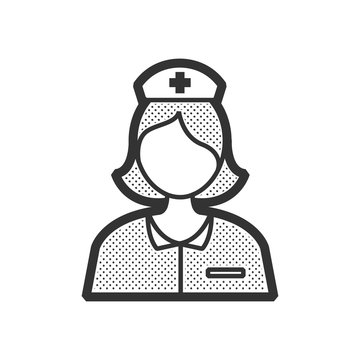 nurse avatar, icon design vector