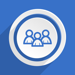 blue flat vector icon