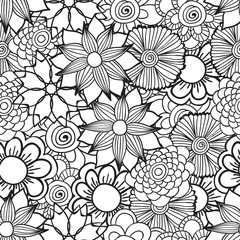 Hand drawn artistic ethnic ornamental patterned floral frame in 