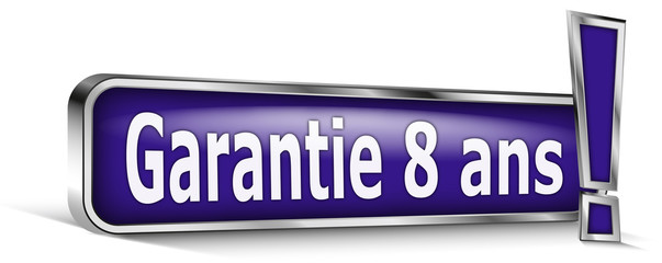 Garantie 8 ans sur panneau bleu