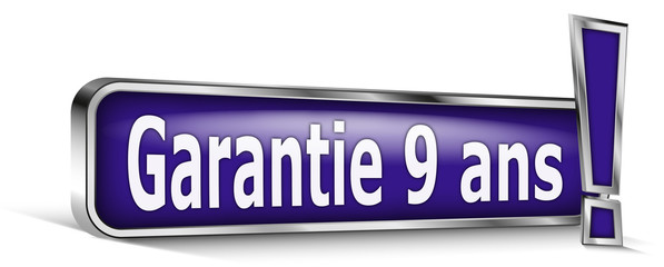 Garantie 9 ans sur panneau bleu