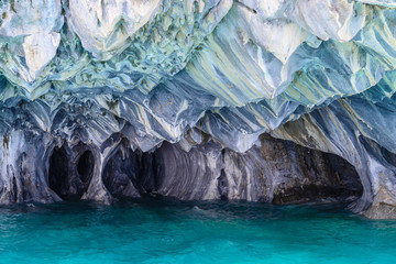 Panele Szklane Podświetlane  Marmurowe jaskinie jeziora General Carrera (Chile)
