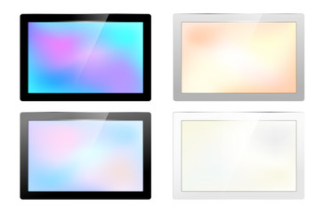 Set of glossy screen frames for your text