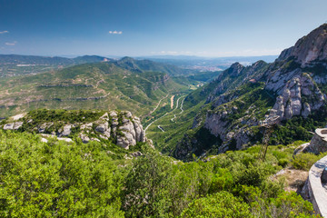 Summer Landscape - View from Montserrat Mountain, Spain