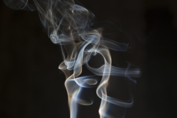 Abstract smoke isolated on black