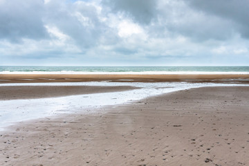 Fototapeta na wymiar Landscape of rocky Atlantic coast of Normandy. France 