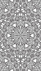 Seamless Abstract Tribal Black-White Pattern. Hand Drawn Ethnic