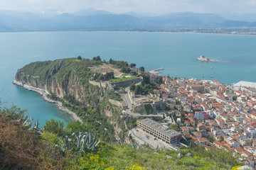 Fototapeta na wymiar Panoramic view of the old town of Nafplio, Greece