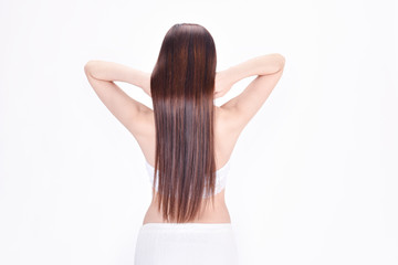 Naklejka premium Hair of Japanese woman