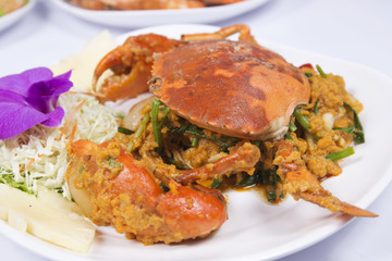 Stir Fried Crab with curry powder