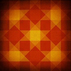 Obraz premium Retro red and yellow diamond pattern