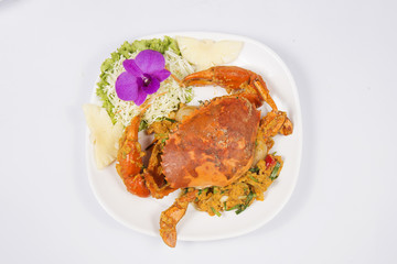 Stir Fried Crab with yellow curry powder