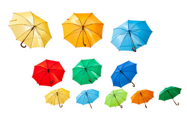 Multicolored umbrellas