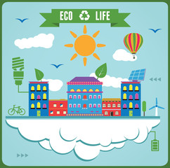 Eco Life Info Graphics. Concept of ecology