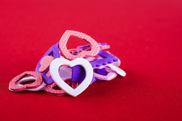 closeup of colored heart