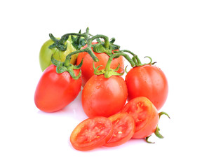  tomatoes  on white  background