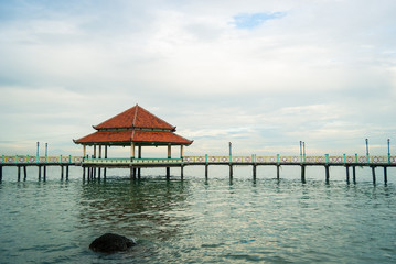 The pier from the Jepara Ocean Park, Central Java, Indonesia.