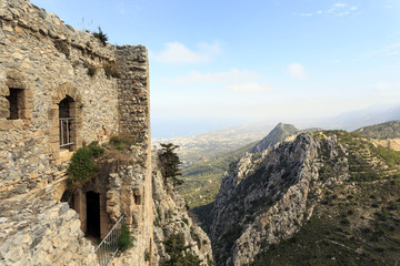 Fototapeta na wymiar Fairy Tale Castle of Hilarion in Northern Cyprus