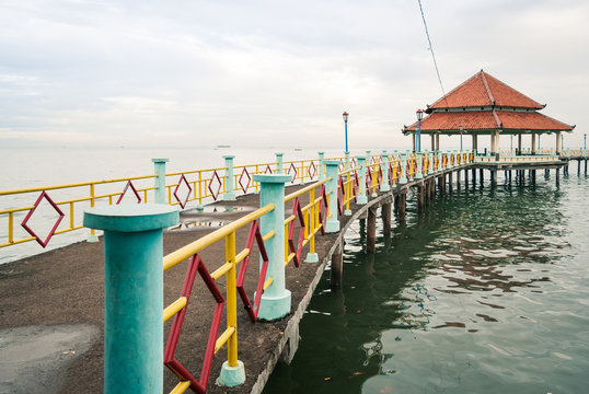 The pier from the Jepara Ocean Park, Central Java, Indonesia.