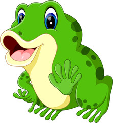 illustration of Cute frog cartoon