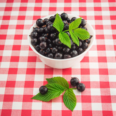 plate with black currants
