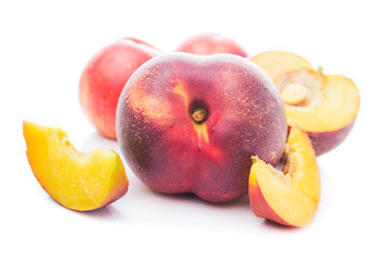 fresh peach isolated