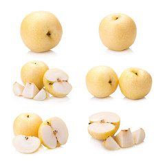 pear fruit over white background