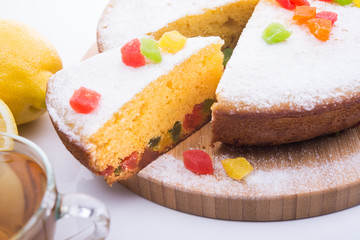 close up of tasty cake